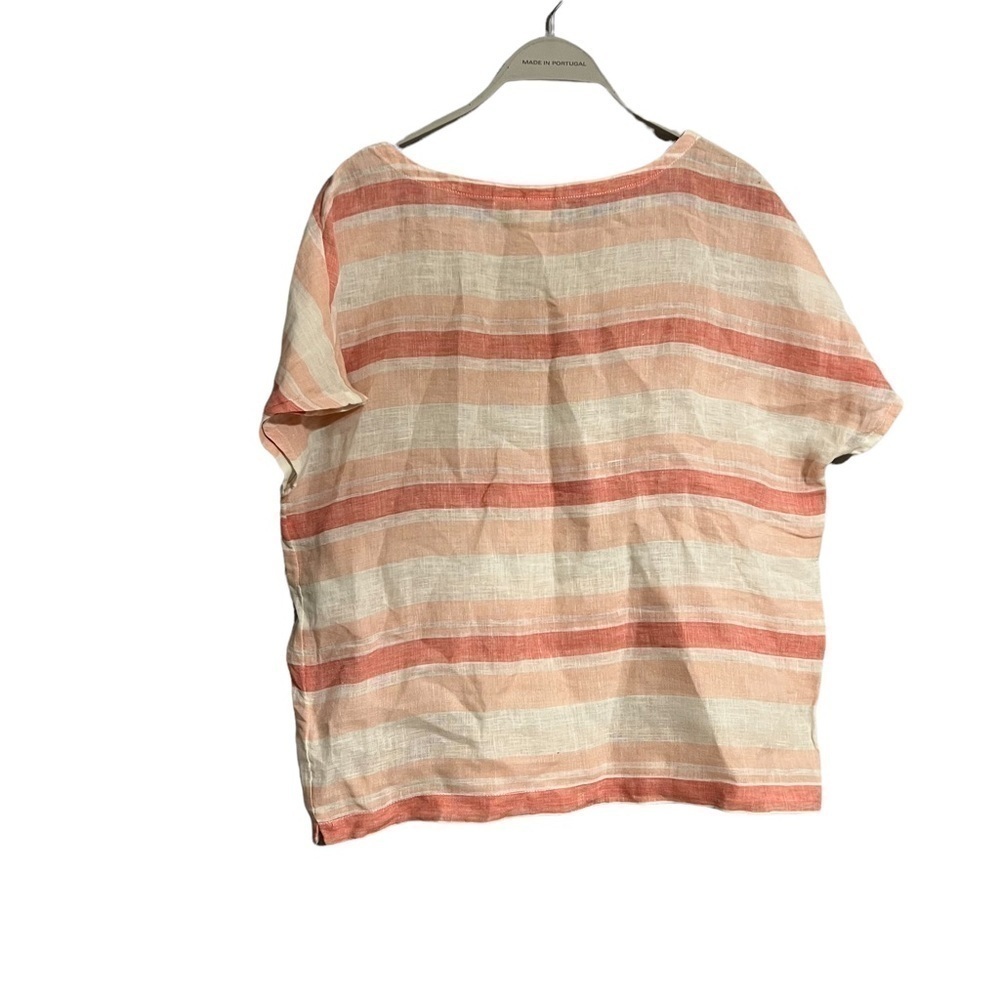 Artisan NY Linen striped blouse medium - Picture 3 of 7